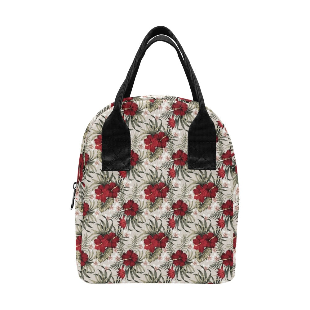 Hibiscus Print Design LKS3011 Insulated Lunch Bag