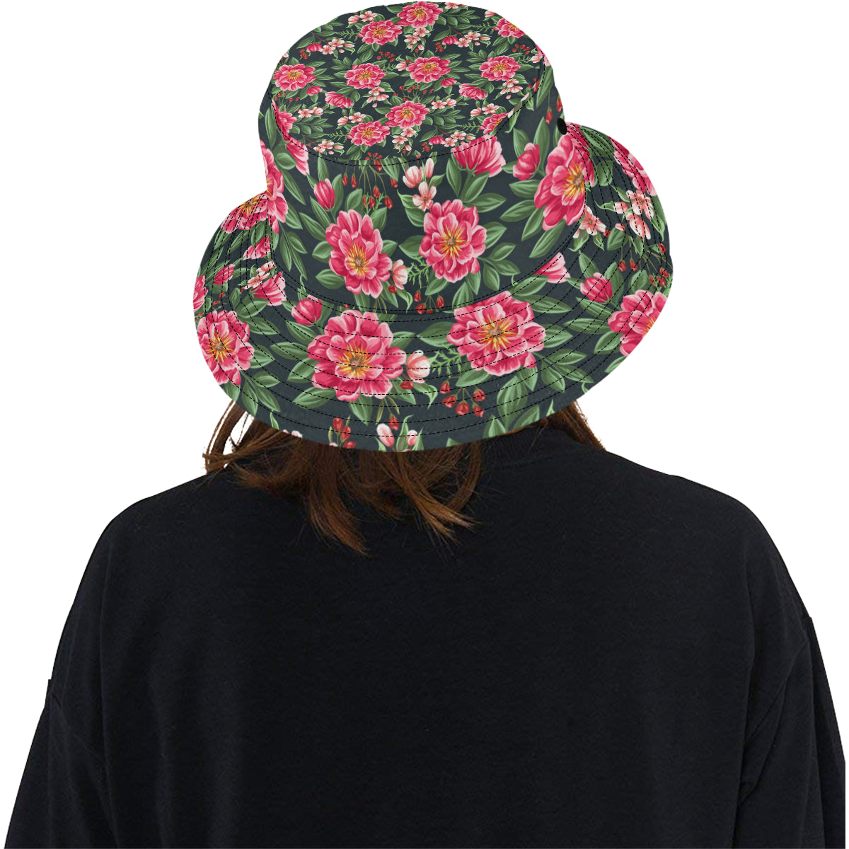 Summer Floral Pattern Print Design SF06 Unisex Bucket Hat