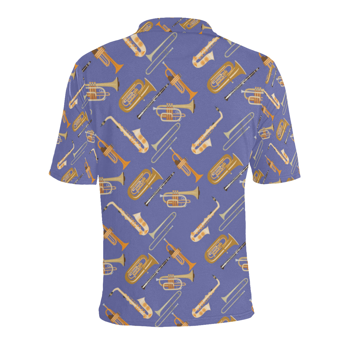 Trombone Pattern Print Design 02 Men Polo Shirt