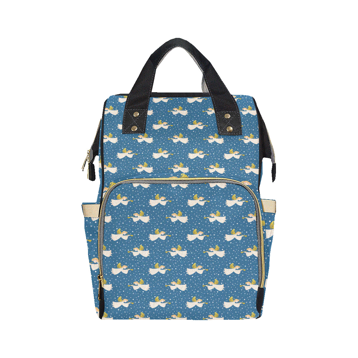 Angel Pattern Print Design 08 Diaper Bag Backpack