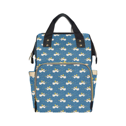Angel Pattern Print Design 08 Diaper Bag Backpack