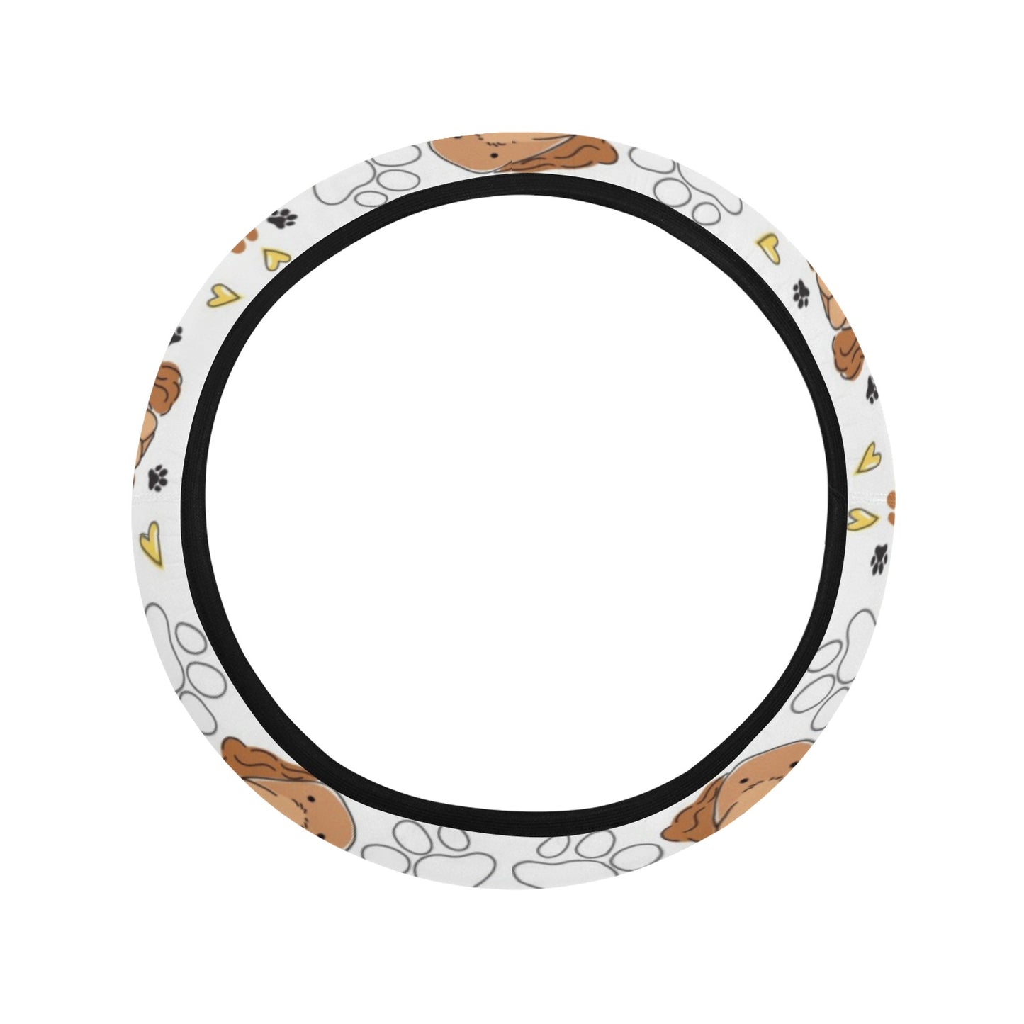 Setters Irish Print Design LKS301 Steering Wheel Cover with Elastic Edge