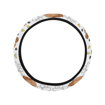 Setters Irish Print Design LKS301 Steering Wheel Cover with Elastic Edge