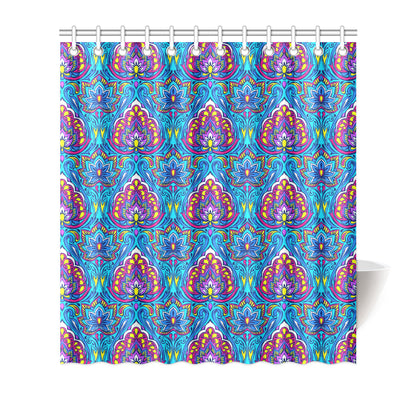 lotus Boho Pattern Print Design LO010 Shower Curtain