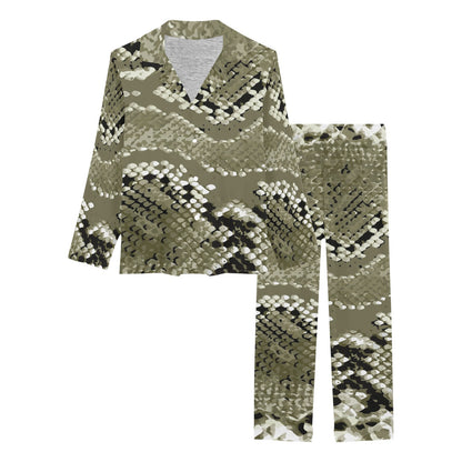 Python Pattern Print Design A04 Women's Long Pajama Set