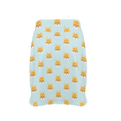 Shiba Inu Print Design LKS301 17" Golf & Pickleball Skort with Pockets