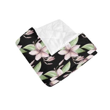 Plumeria Pattern Print Design PM02 Premium Quilt