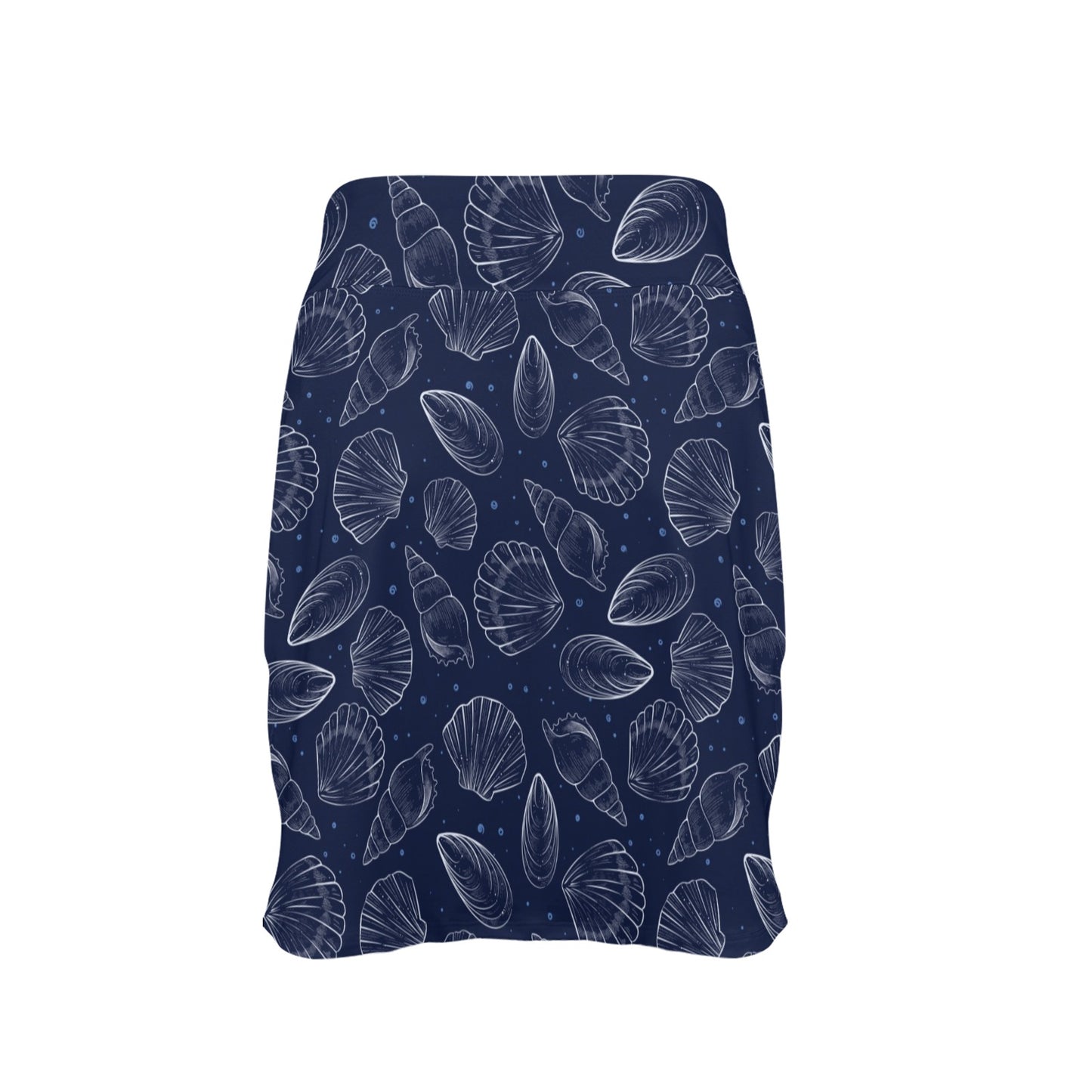 Seashell Print Design LKS3011 17" Golf & Pickleball Skort with Pockets