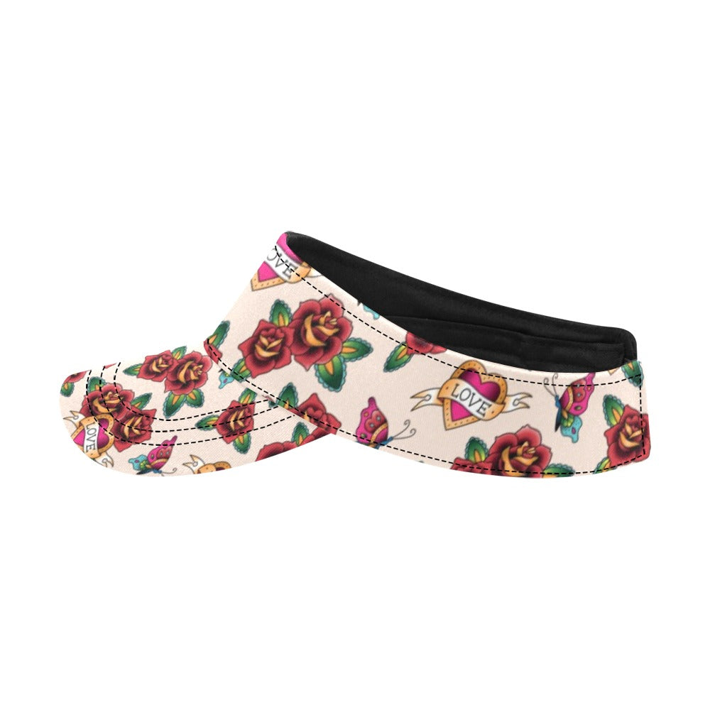 Tattoo Rose Print Design LKS302 Unisex Sun Visor