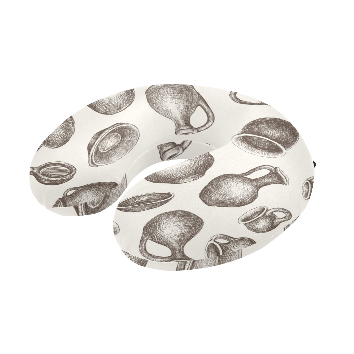 Pottery Pattern Print Design A01 U-Shaped Travel Neck Pillow