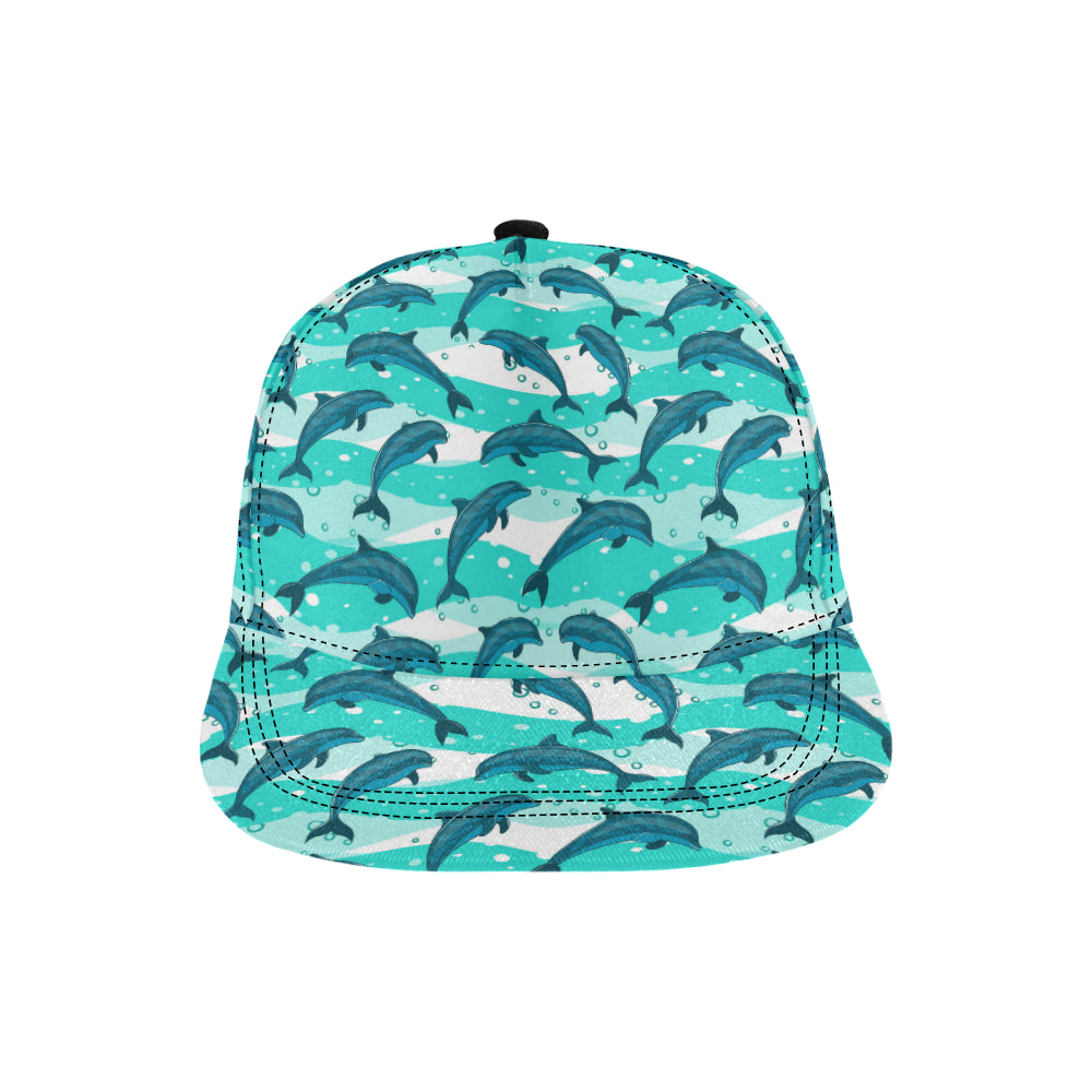 Dolphin Design Print Pattern Snapback Cap