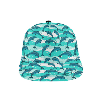 Dolphin Design Print Pattern Snapback Cap