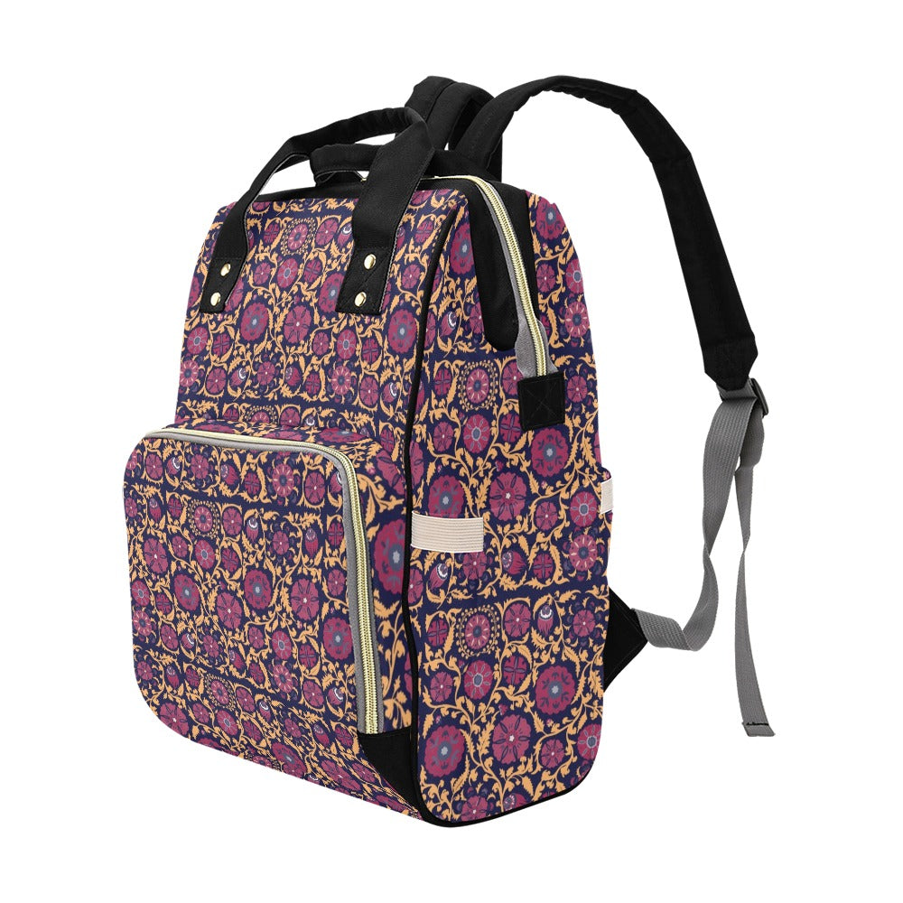 Suzani Print Design LKS303 Diaper Bag Backpack