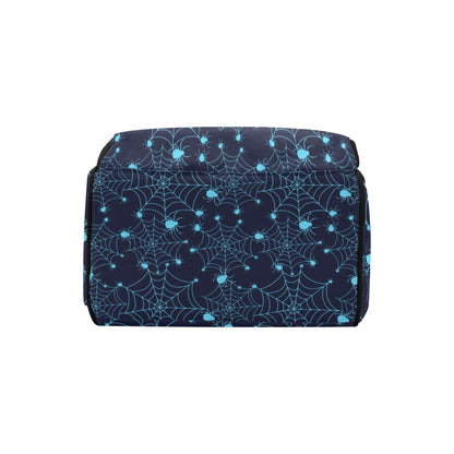 Spider Web Blue Print Design LKS304 Diaper Bag Backpack