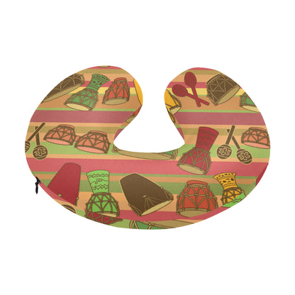 Percussion Pattern Print Design 01 U-Shaped Travel Neck Pillow