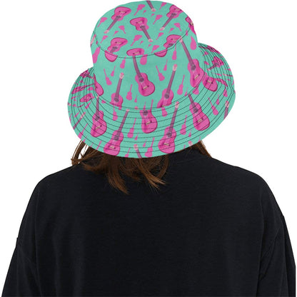 Acoustic Guitar Print Design LKS405 Unisex Bucket Hat