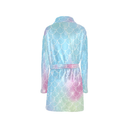 Rainbow Pattern Print Design A06 Women's Fleece Robe