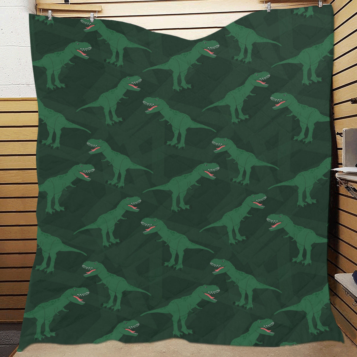T Rex Pattern Print Design A06 Premium Quilt