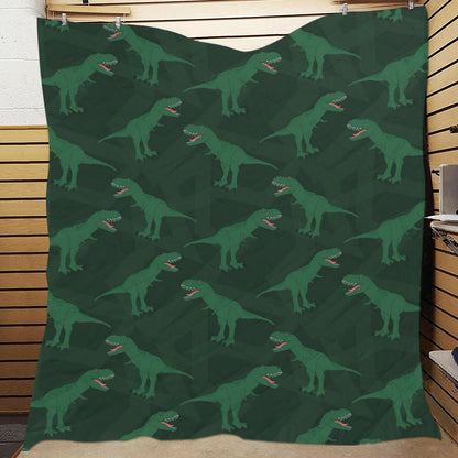 T Rex Pattern Print Design A06 Premium Quilt