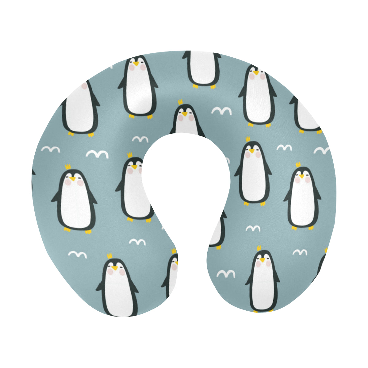 Penguin Pattern Print Design A02 U-Shaped Travel Neck Pillow