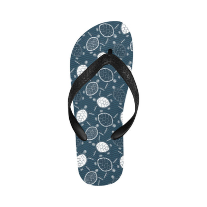 Sea Turtle Print Design LKS3015 Flip Flops