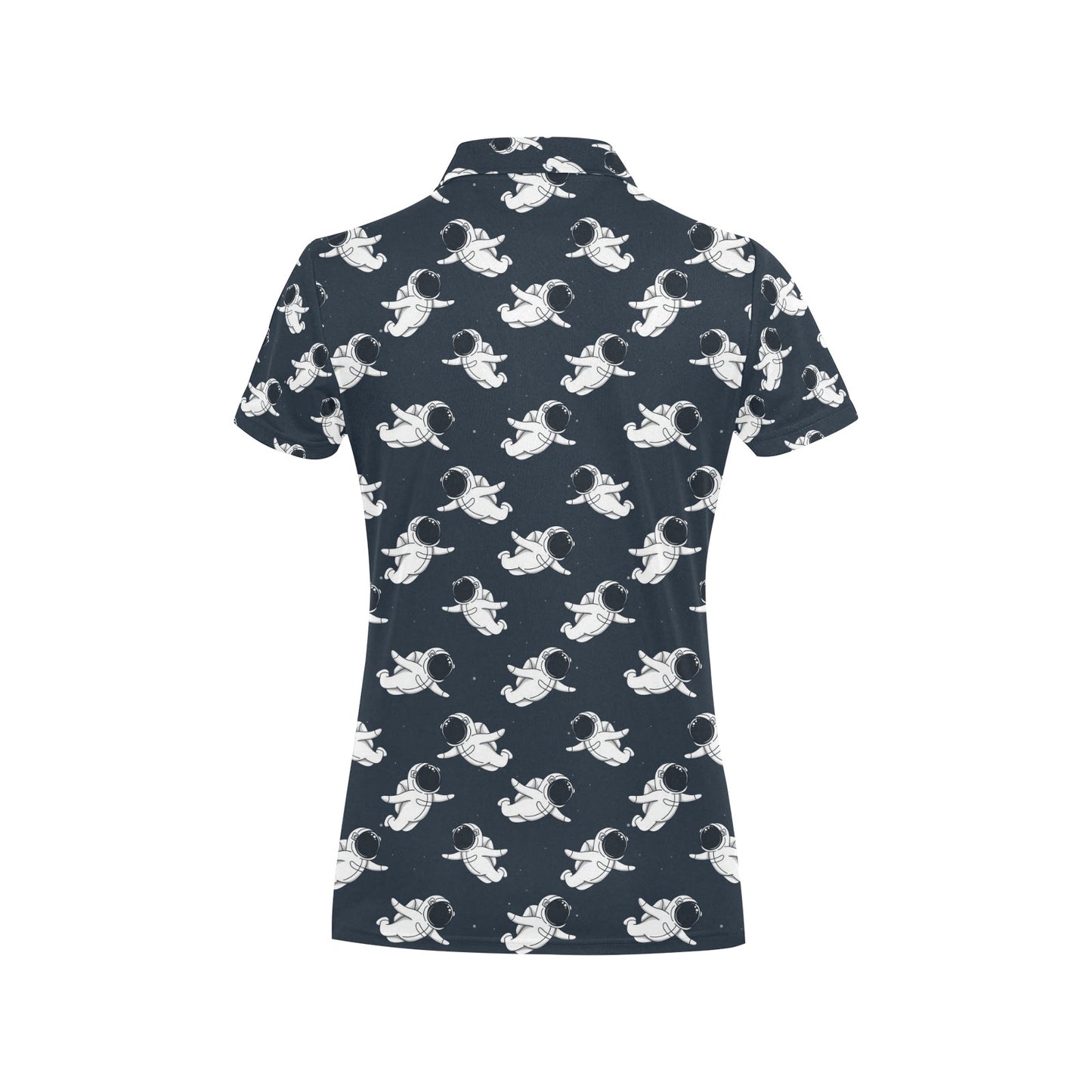 Astronaut Pattern Print Design 02 Women's Polo Shirt