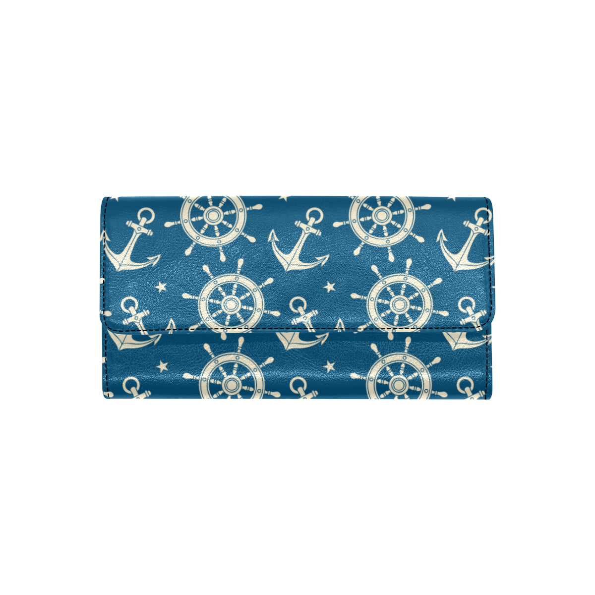 Anchor Pattern Print Design 01 Women's Trifold Wallet