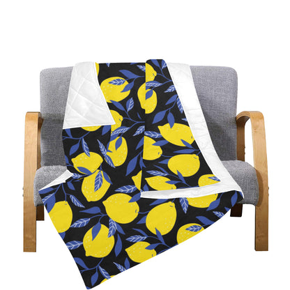 Lemon Pattern Print Design LM01 Premium Quilt