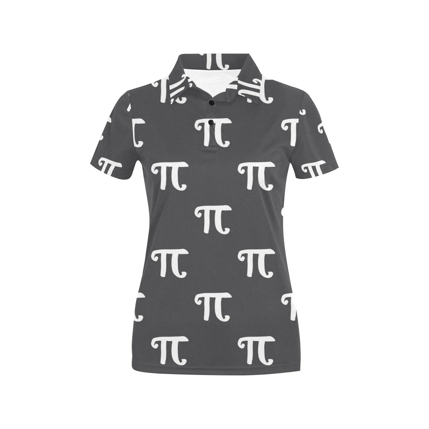 Pi Day Pattern Print Design A01 Women's Polo Shirt