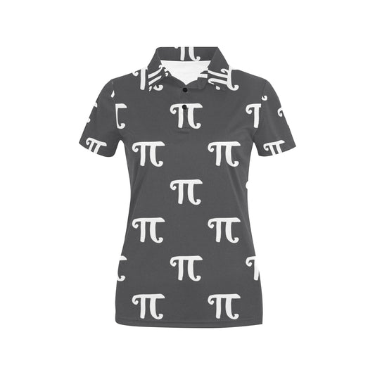 Pi Day Pattern Print Design A01 Women's Polo Shirt
