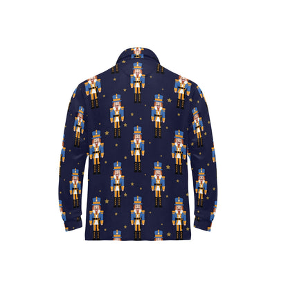 Nutcracker Pattern Print Design A04 Long Sleeve Polo Shirt For Men's