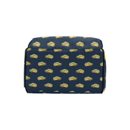 School Bus Print Design LKS304 Diaper Bag Backpack