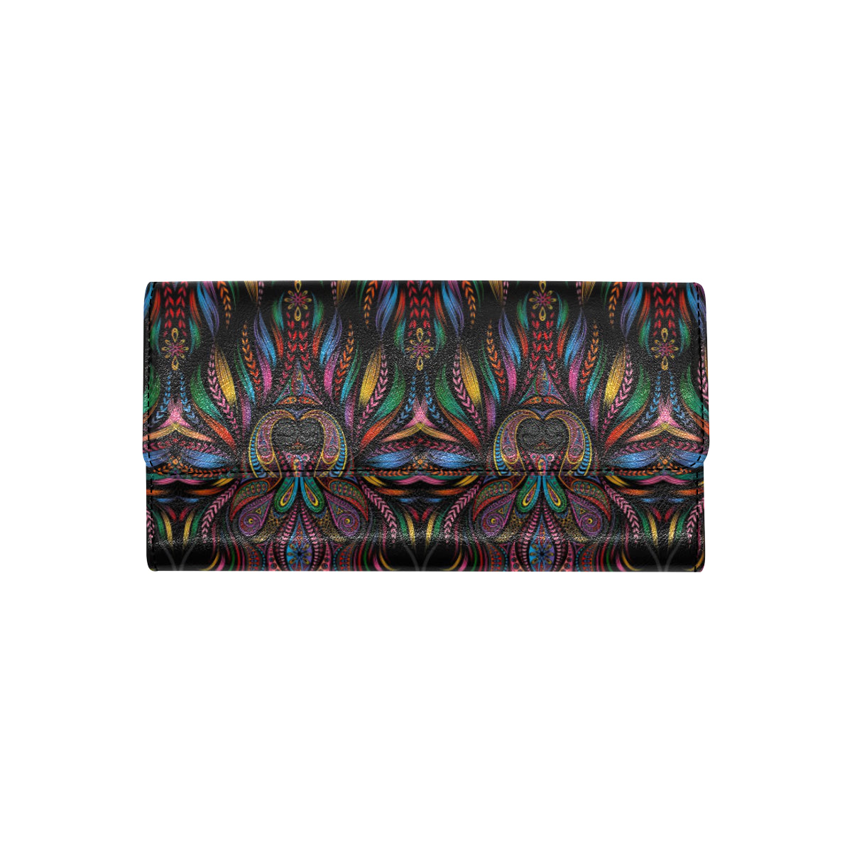 Colorful Art Wolf Women's Trifold Wallet