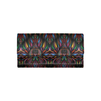 Colorful Art Wolf Women's Trifold Wallet