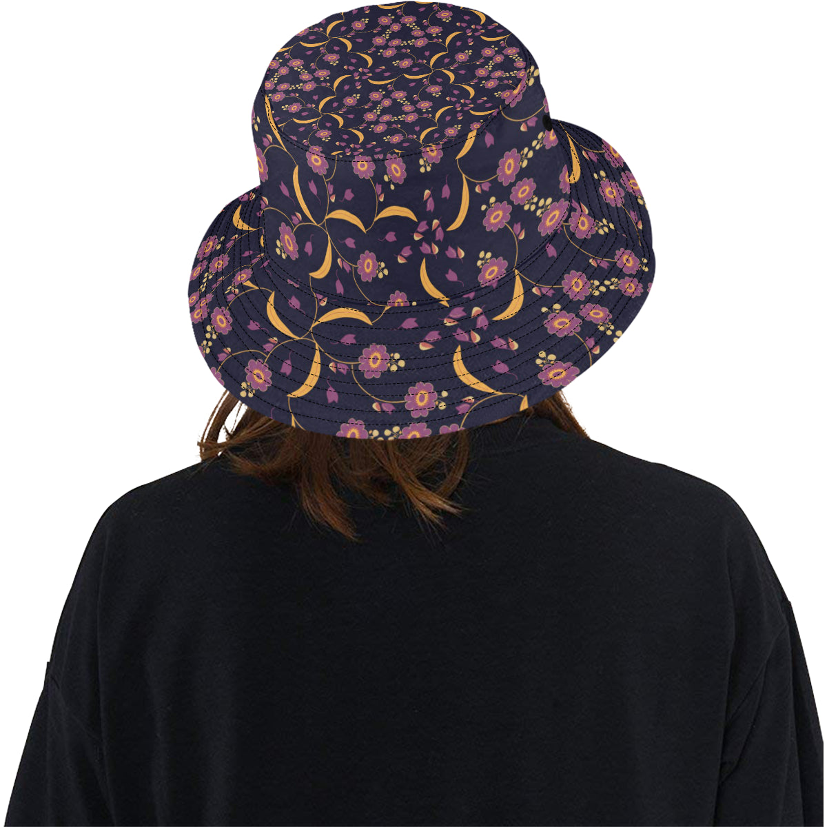 Anemone Pattern Print Design AM012 Unisex Bucket Hat