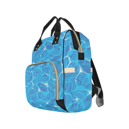 Ocean Reflex Pattern Print Design A02 Diaper Bag Backpack