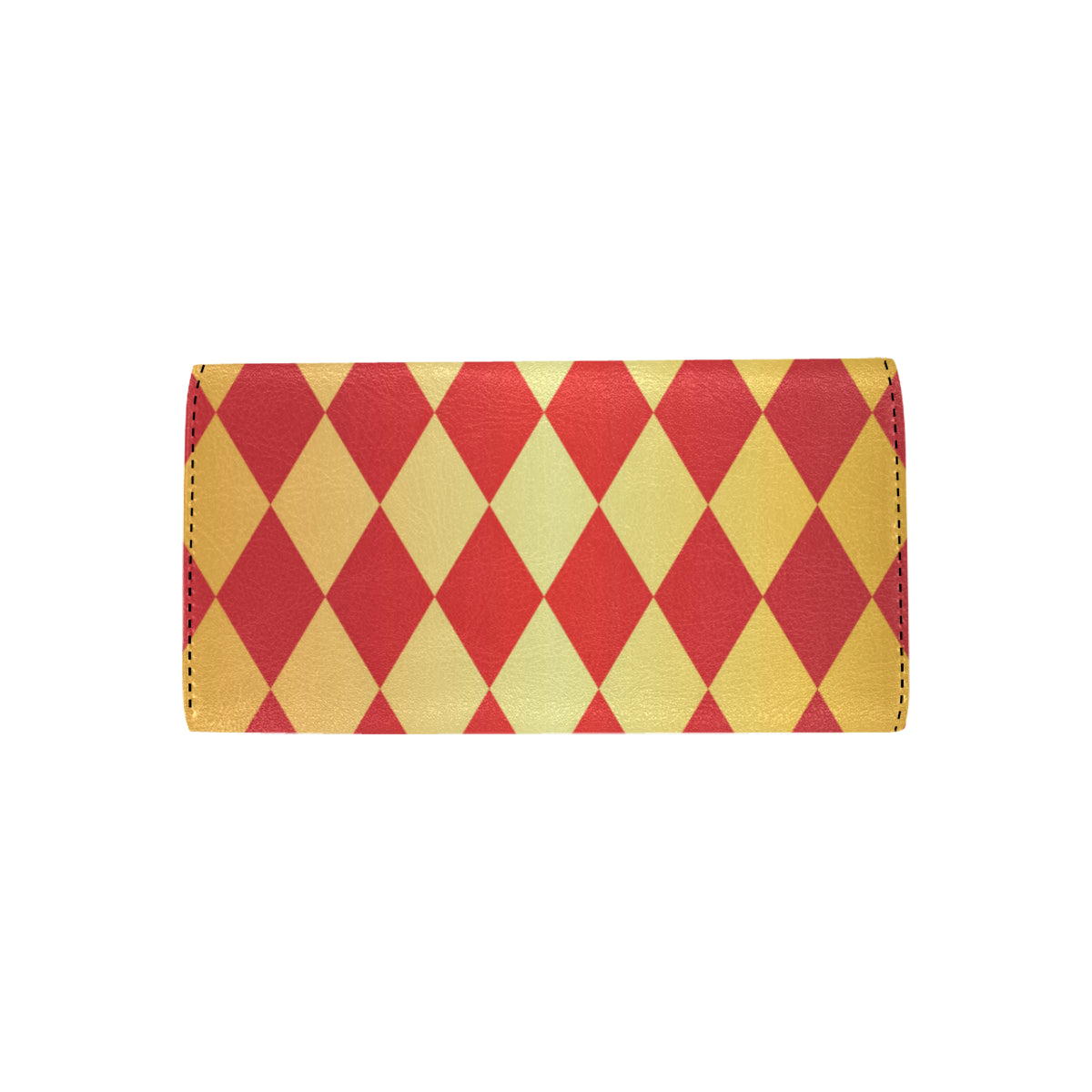 Harlequin Pattern Print Design 03 Women's Trifold Wallet