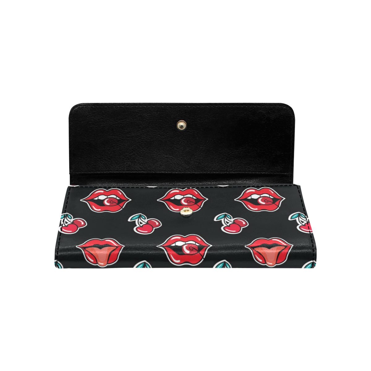 Cherry Pattern Print Design CH04 Women's Trifold Wallet