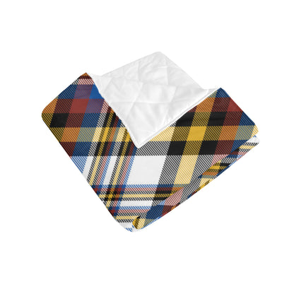 Madras Pattern Print Design 01 Premium Quilt