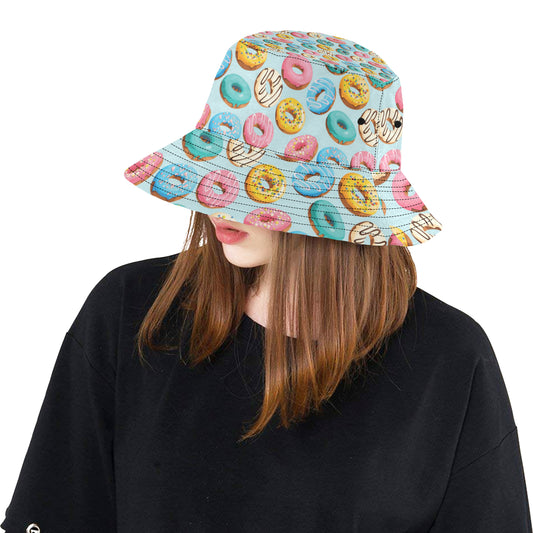 Donut Pattern Print Design DN05 Unisex Bucket Hat