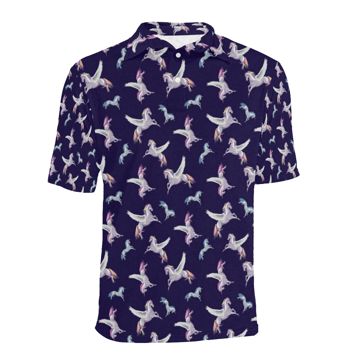 Pegasus Pattern Print Design 02 Men Polo Shirt