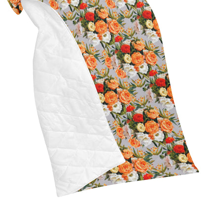 Lisianthus Pattern Print Design LT04 Premium Quilt