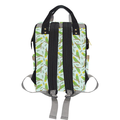 Budgerigar Pattern Print Design 04 Diaper Bag Backpack