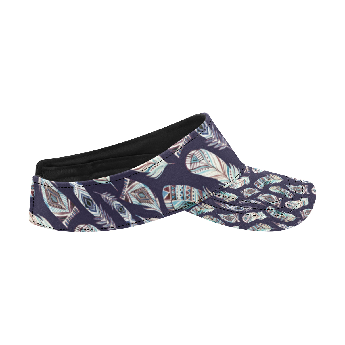 Feather Vintage Boho Design Print Unisex Sun Visor