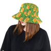 Tulip Orange Pattern Print Design TP07 Unisex Bucket Hat