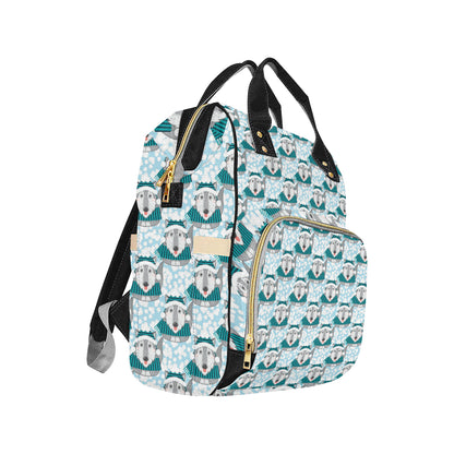 Alaskan Malamute Pattern Print Design 01 Diaper Bag Backpack