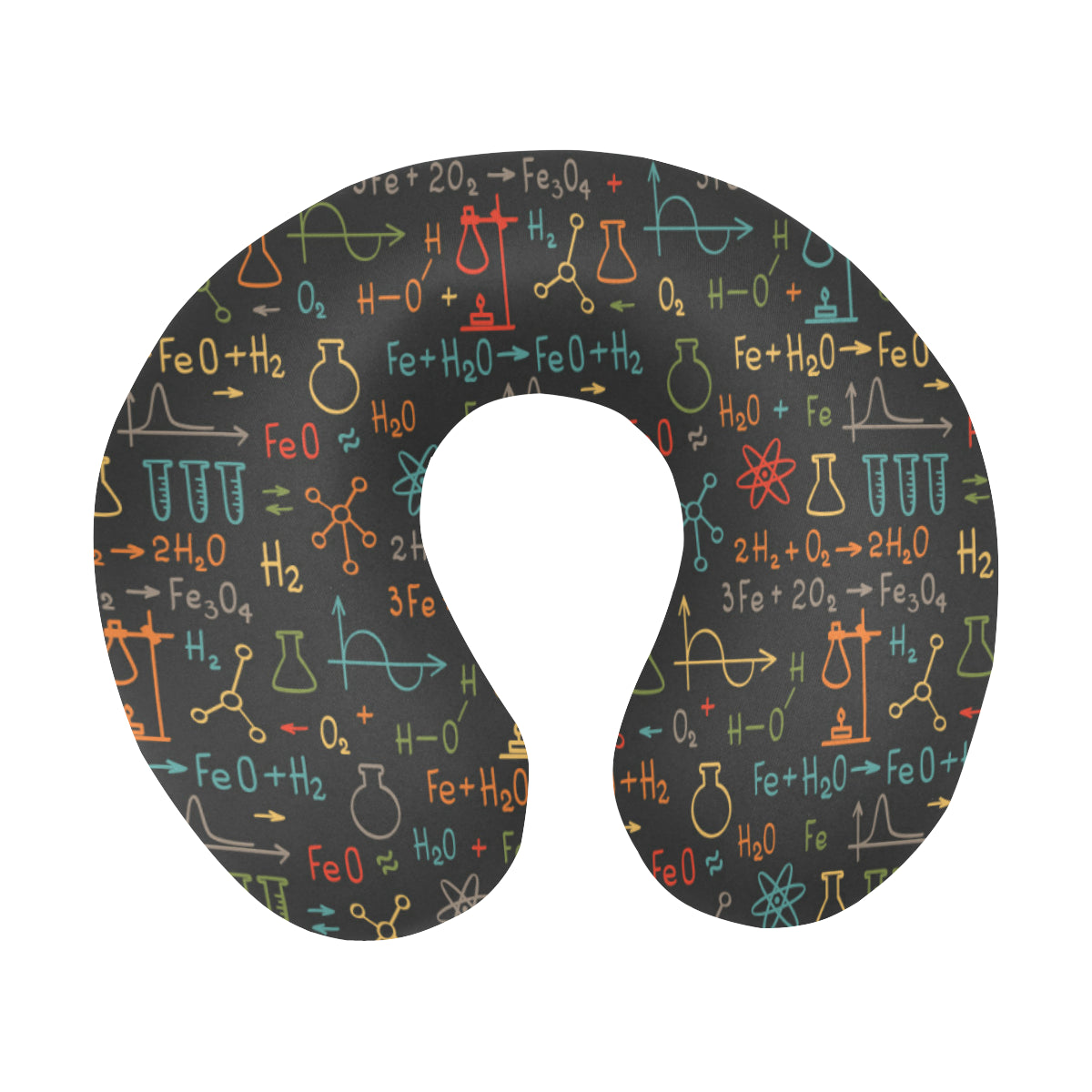 Chemical Pattern Print Design 03 U-Shaped Travel Neck Pillow