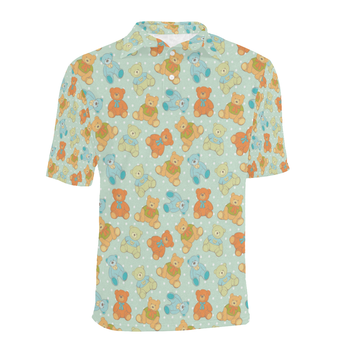 Bear Pattern Print Design 02 Men Polo Shirt