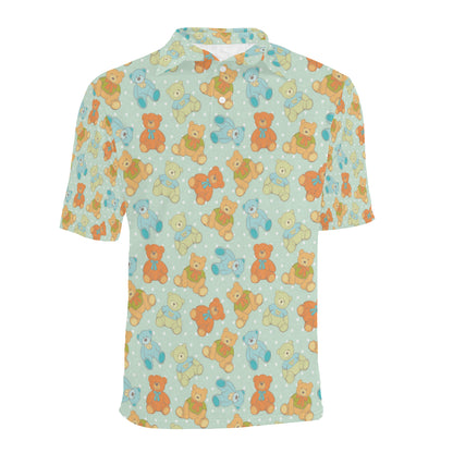 Bear Pattern Print Design 02 Men Polo Shirt