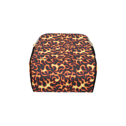 Flame Fire Themed Print Diaper Bag Backpack